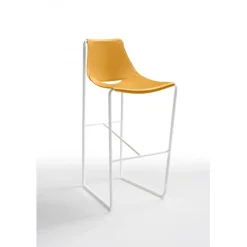 Sgabello Metallo E Cuoio Apelle Sg