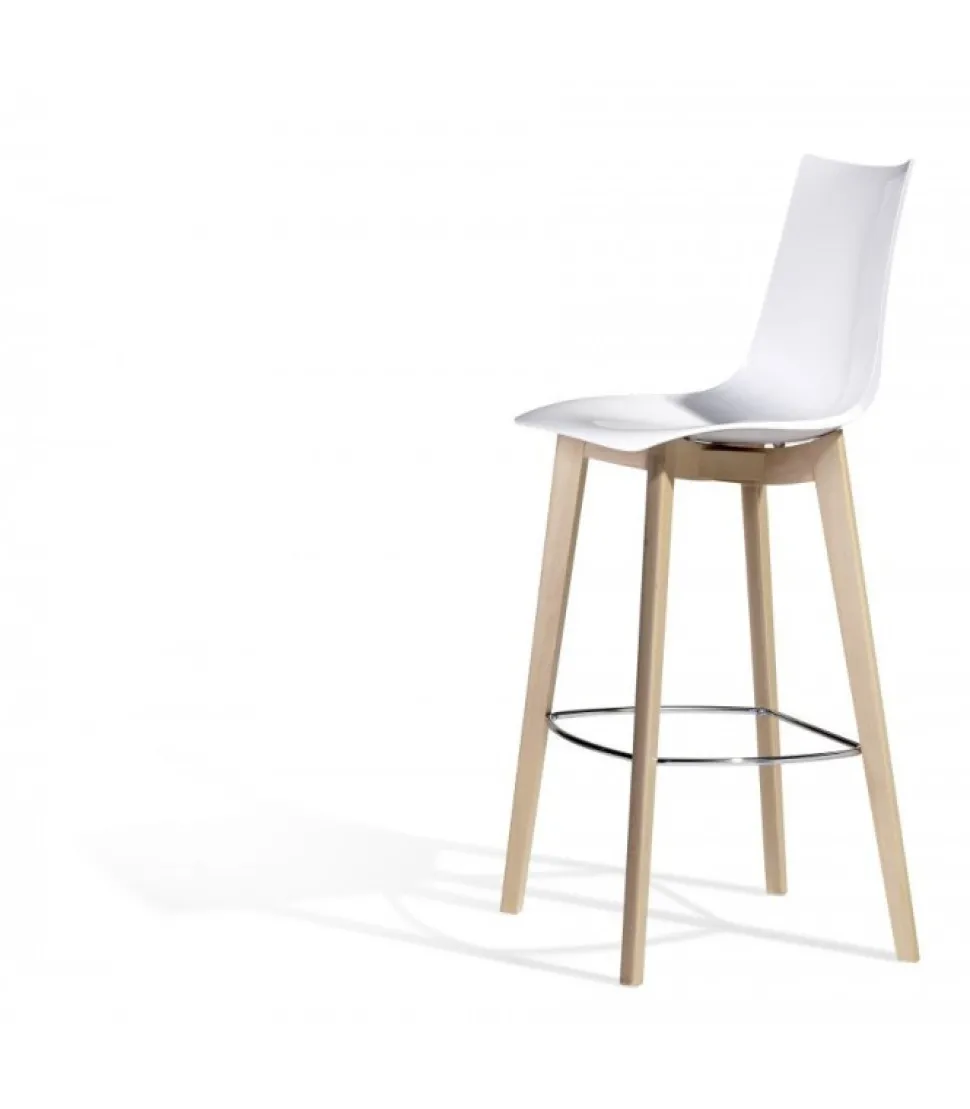 Sgabello Natural Zebra Di Scab, Disponibile In Due Dimensioni, Adatto A Spazi Privati E Contract.