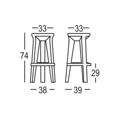 Sgabello Per L'Outdoor In Polietilene, Realizzato Interamente In Italia Da Plust.