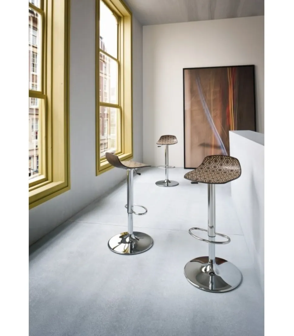 Sgabello Regolabile Alhambra 97Av Con Base Cromata