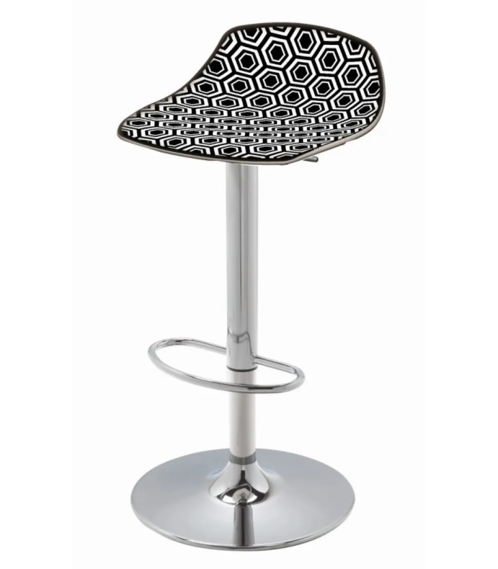 Sgabello Regolabile Alhambra 97Av Con Base Cromata