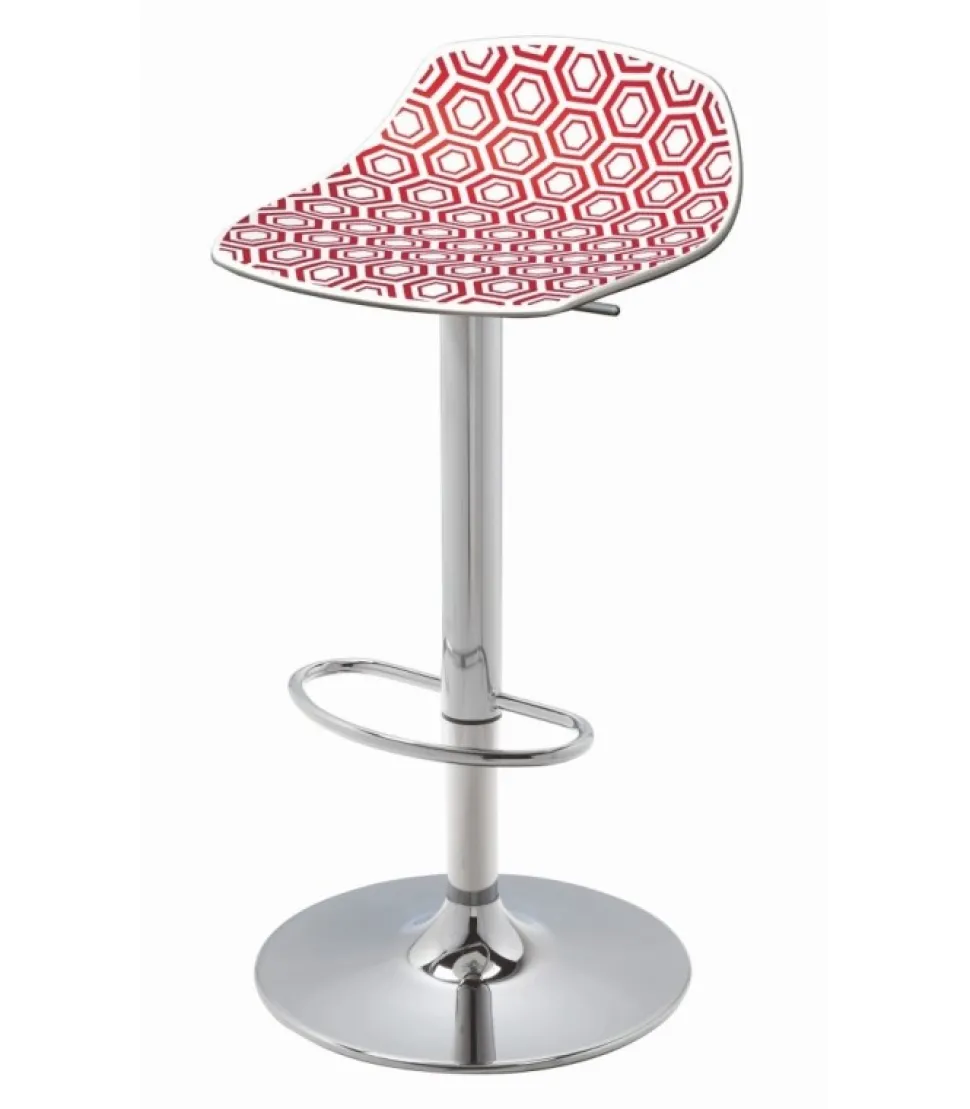 Sgabello Regolabile Alhambra 97Av Con Base Cromata