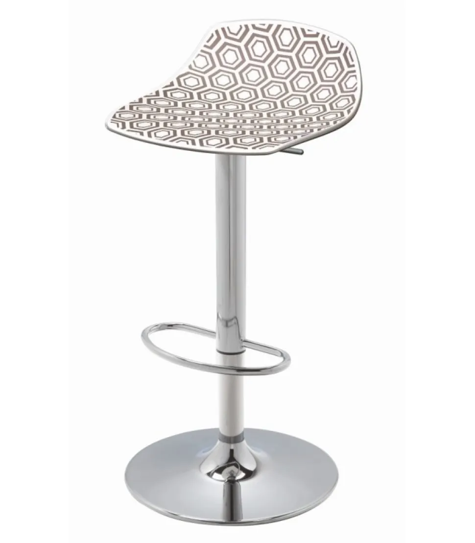 Sgabello Regolabile Alhambra 97Av Con Base Cromata