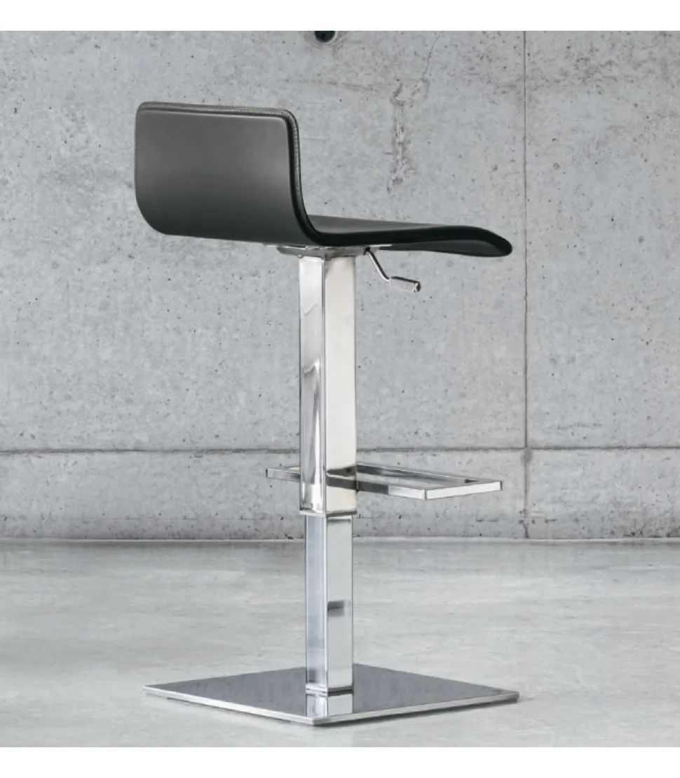 Sgabello Regolabile Campus Air, Base Cromata Piatto Quadro