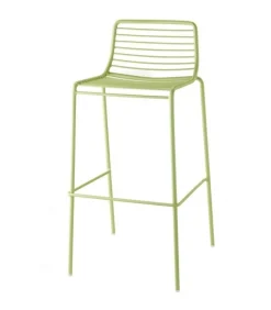 Sgabello Summer Di Scab, Con Seduta Alta 65 Cm, Realizzato In Acciaio Zincato E Verniciato Per L'Outdoor.