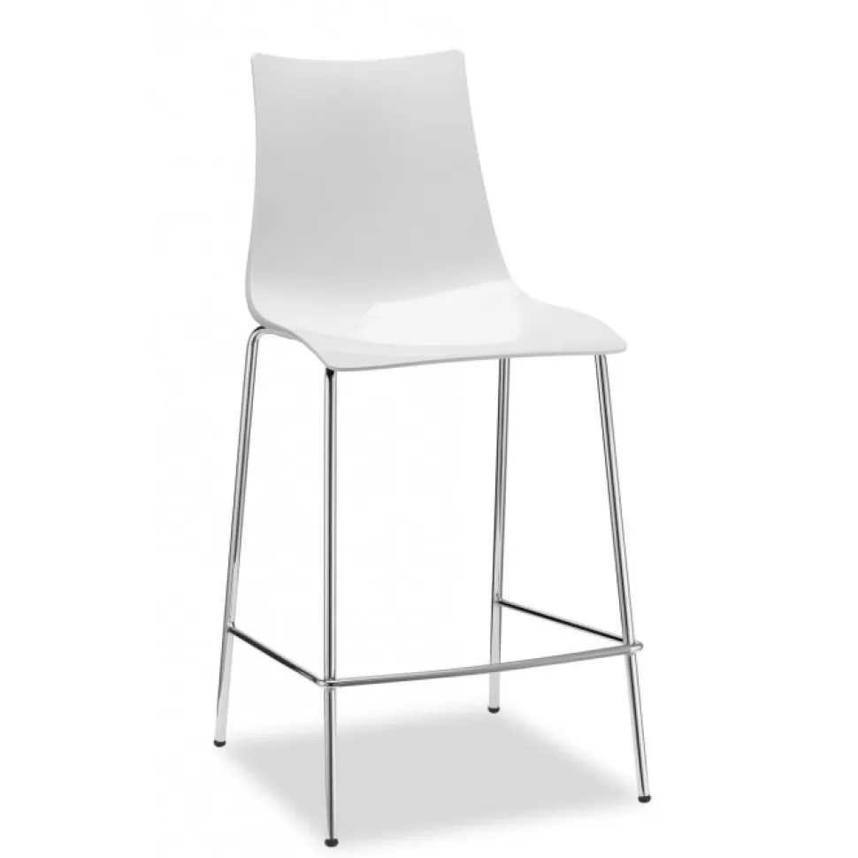 Sgabello Zebra Di Scab, Con Seduta Alta 65 Cm, Ottima Per Ambienti Privati Come La Cucina E Il Soggiorno Di Casa.