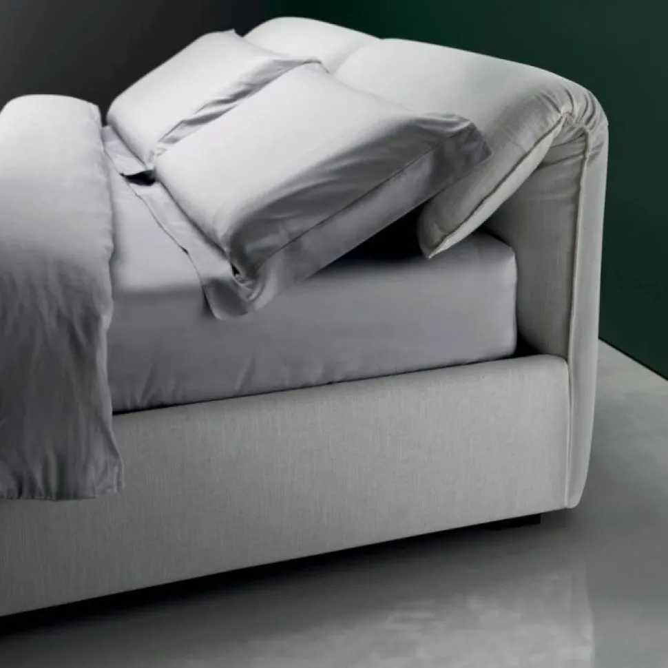 Sharp, Letto Con Contenitore E Doppia Testiera Reclinabile In Avanti