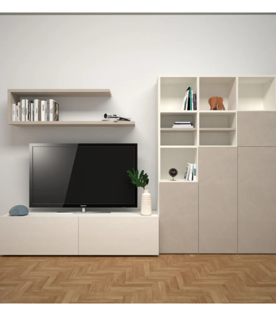 Soggiorno Con Cestoni E Libreria