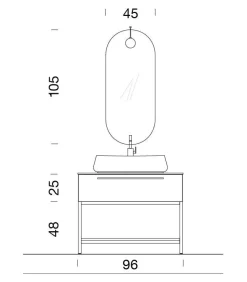 Soluzione Bagno Bd010 Del Gruppo B201, Realizzata In Italia Da Compab.