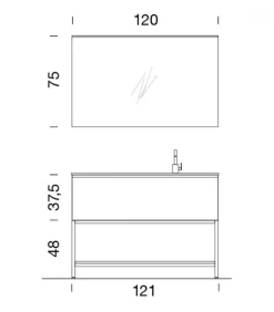 Soluzione Bg003 Del Gruppo B-Go Dei Bagni Compab. 100% Made In Italy.