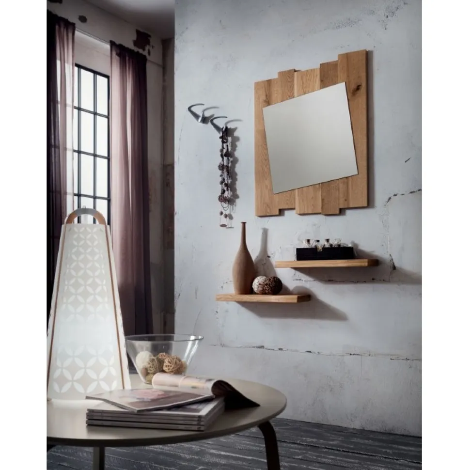 Specchiera Ingresso In Rovere L.65 H.90 Cm Art 4130