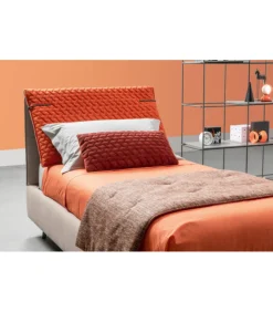 Spin Compatto, Letto Contenitore Imbottito Con Rivestimento Della Testiera Reversibile