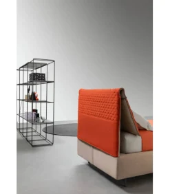 Spin Compatto, Letto Contenitore Imbottito Con Rivestimento Della Testiera Reversibile