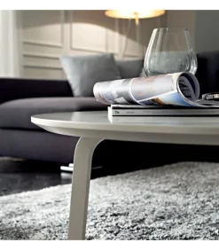 Tavolino Da Salotto Rotondo In Legno Diametro 110 Cm. H.38 Cm