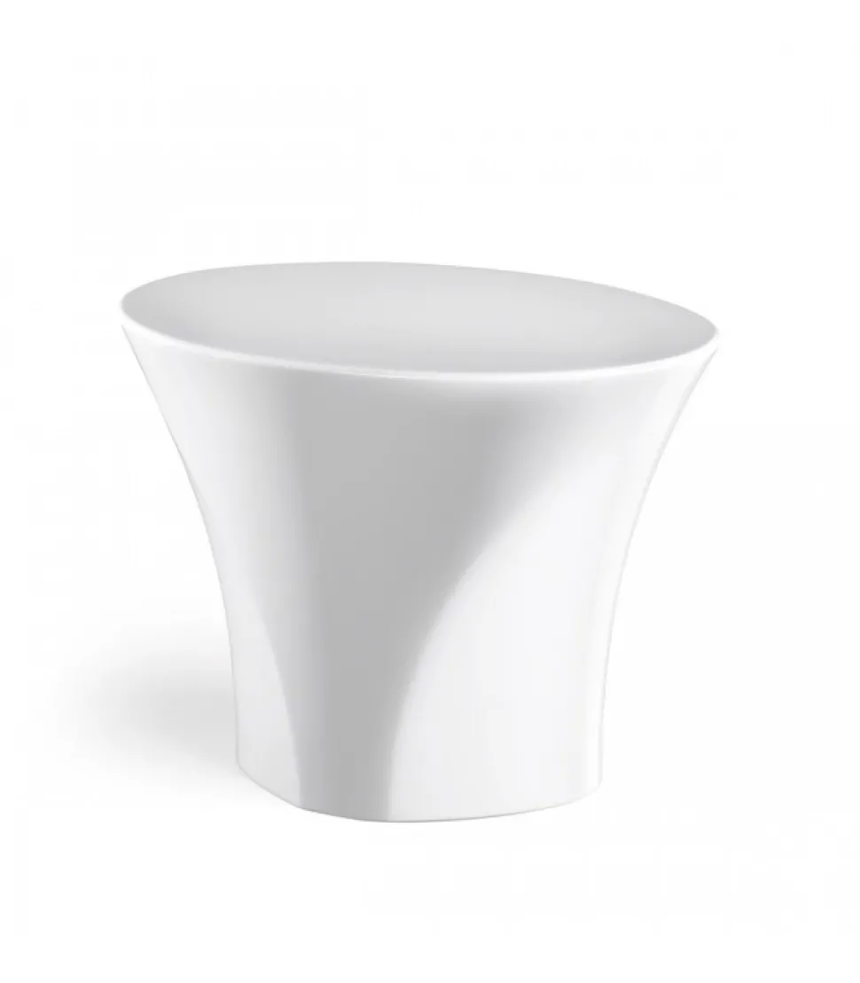 Tavolino Enta Di Plust, In Polietilene Laccato Con Finiture Metallizzate, 100% Made In Italy.