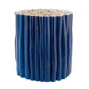 Tavolino Guadalupe Blu Struttura In Rami Di Teak Con Finitura A Base Di Nitrocellulosa