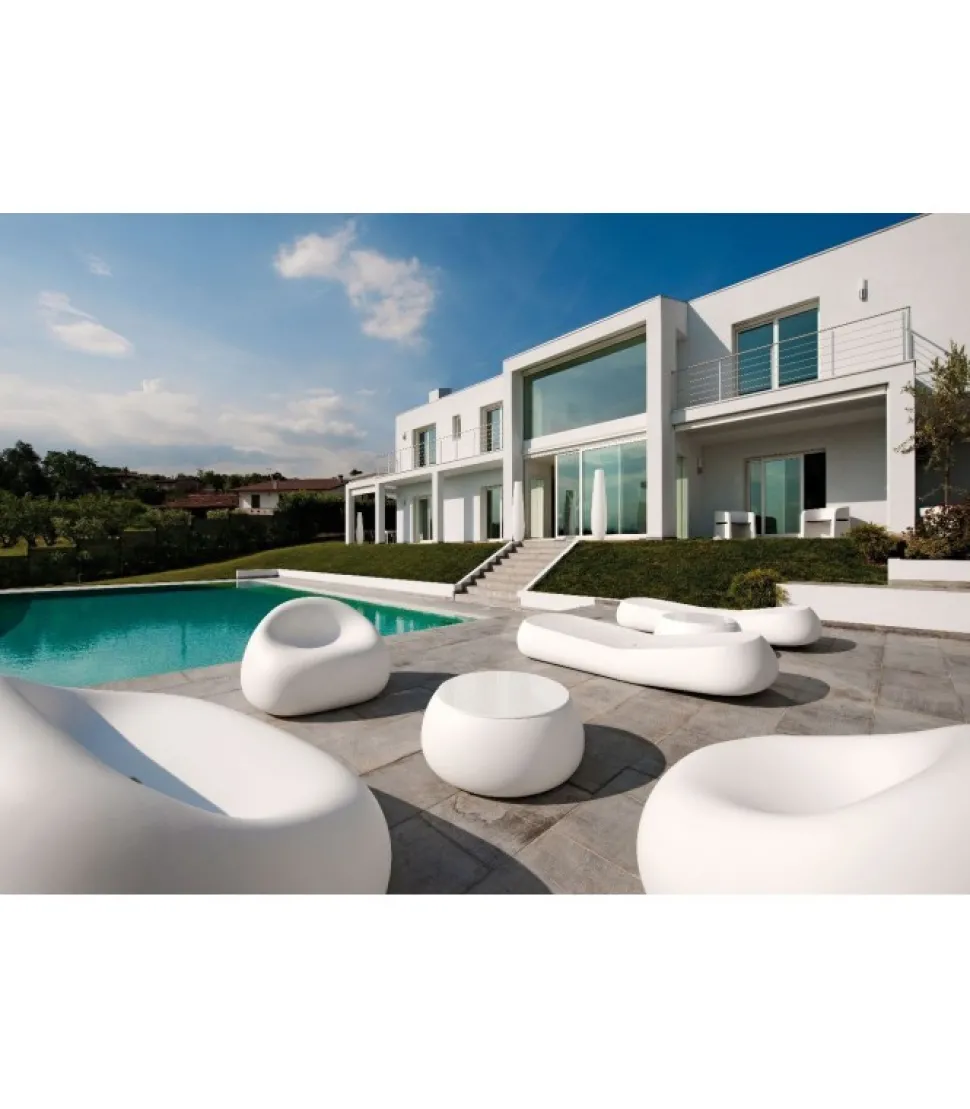 Tavolino In Polietilene Con Contenitore. Ottimo Per Indoor E Outdoor. 100% Made In Italy.