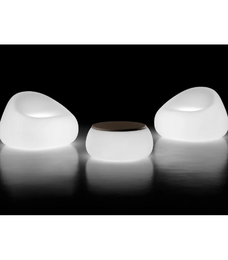 Tavolino In Polietilene Con Contenitore. Ottimo Per Indoor E Outdoor. 100% Made In Italy.