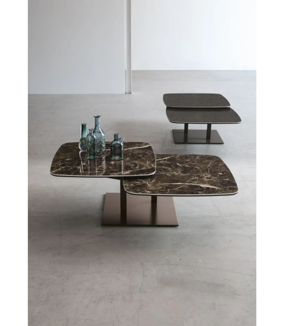 Tavolino Orbital Con Doppio Piano Rotatorio Di 180°.