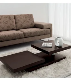 Tavolino Rettangolare Ta368 Con Piani Girevoli In Legno- 115 X 60 Cm
