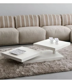 Tavolino Rettangolare Ta368 Con Piani Girevoli In Legno- 115 X 60 Cm