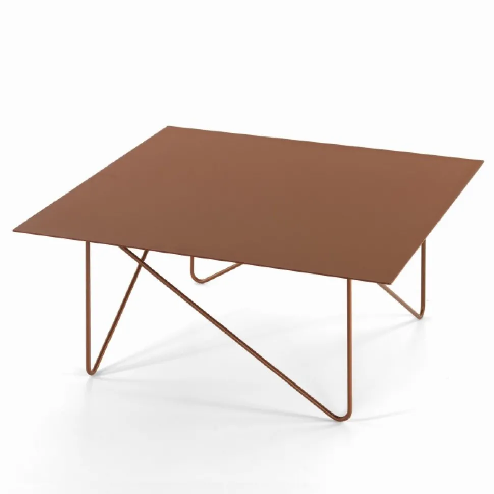 Tavolino Shape Quadrato In Acciaio Disponibile In 2 Larghezze E Altezze