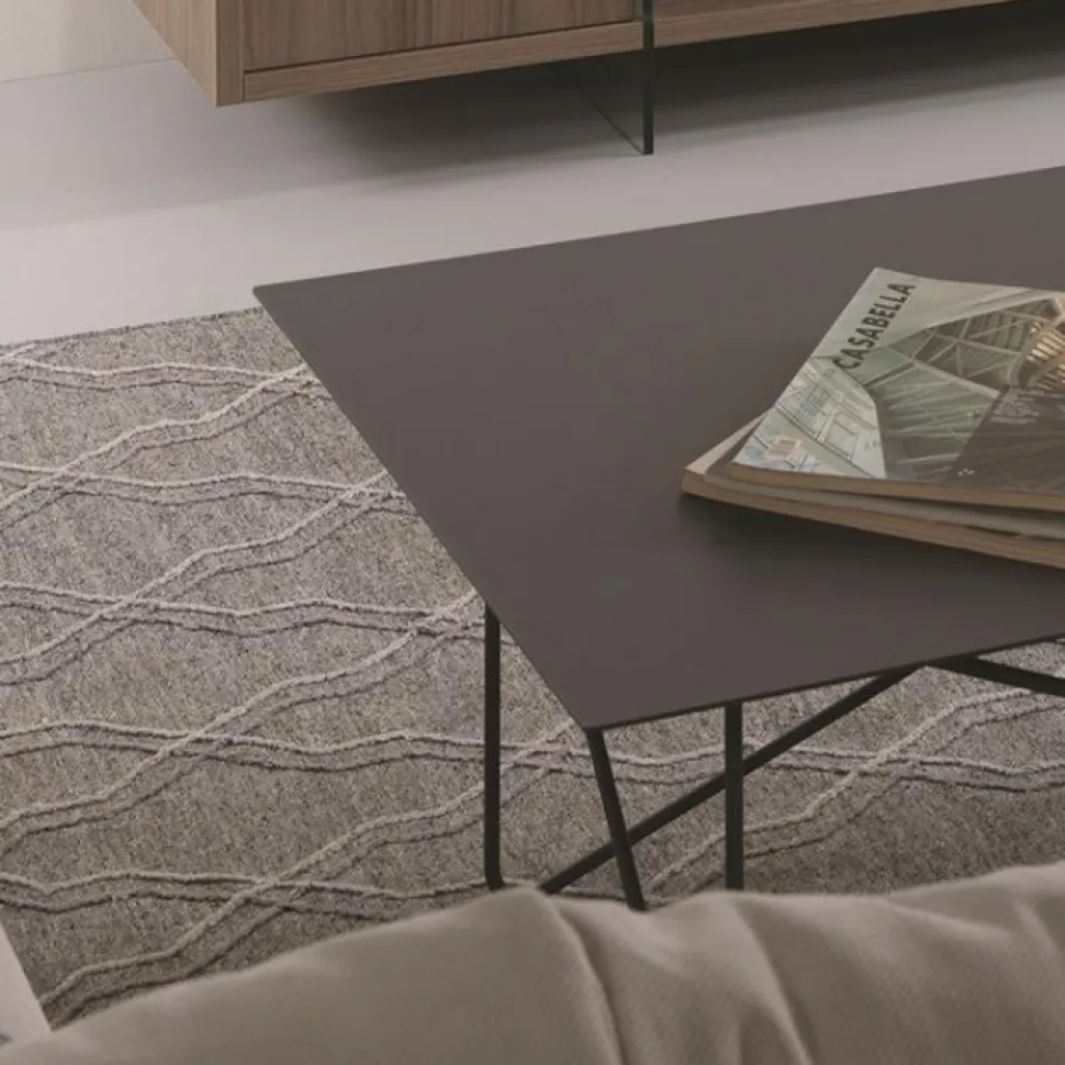 Tavolino Shape Quadrato In Acciaio Disponibile In 2 Larghezze E Altezze