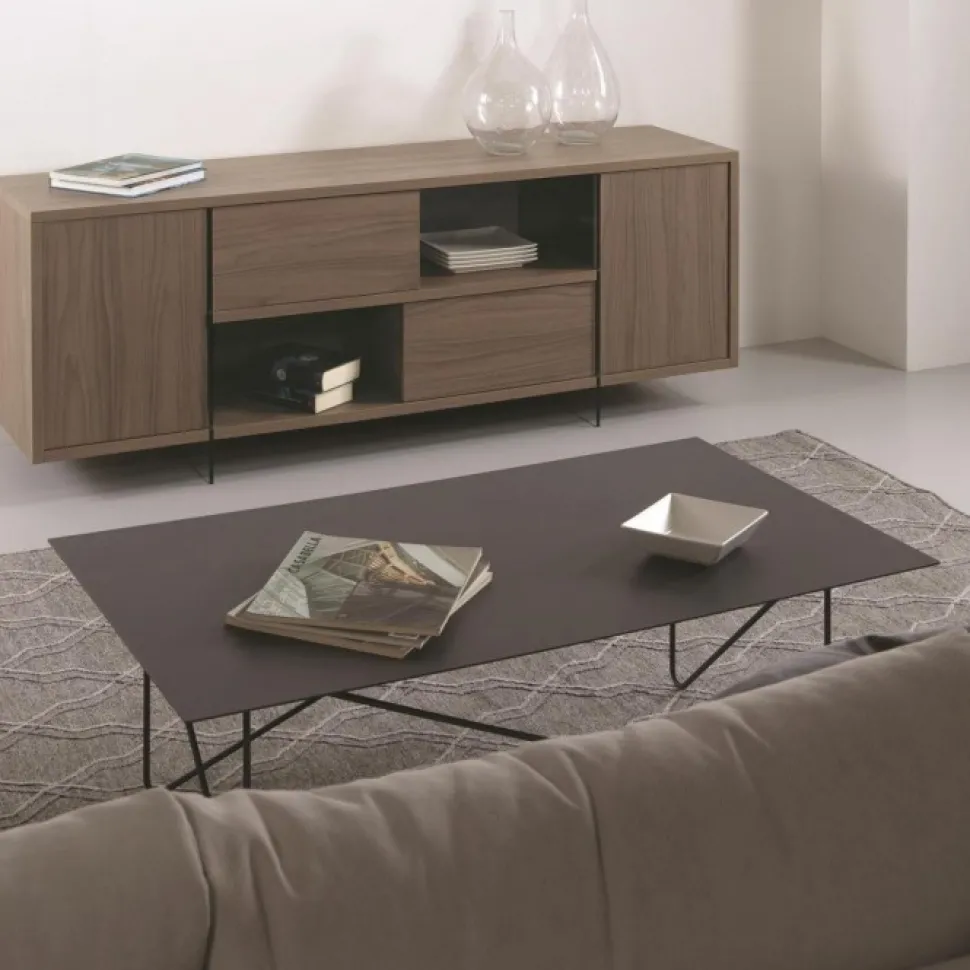 Tavolino Shape Rettangolare Acciaio Verniciato Vari Colori