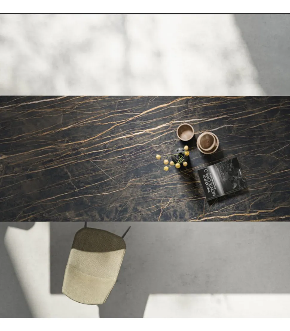 Tavolo Accademia Con Piano Rettangolare.