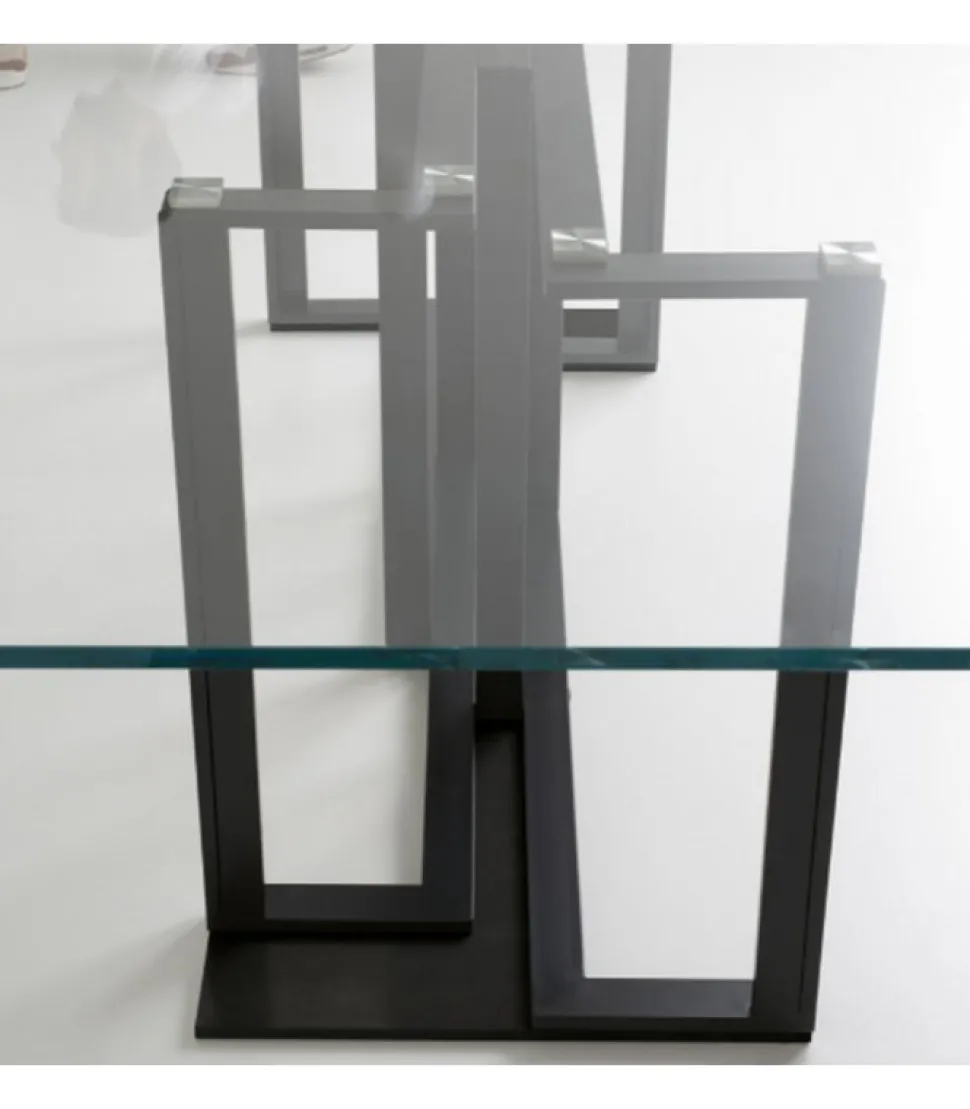 Tavolo Accademia Con Piano Rettangolare.