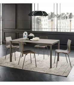 Tavolo Allungabile Con Piano Laminato, Impiallacciato O Vetro, Da 1210 Fino A 160 Cm. - Art.136Al