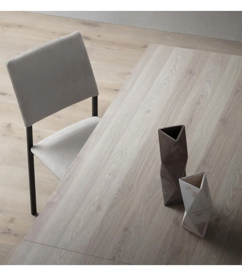 Tavolo Allungabile Con Piano Laminato E Vetro E Gambe Alluiminio Anodizzato O Verniciato. L. 138 E 160 X90 Cm. - Art.Tv146Al