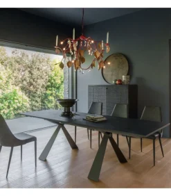 Tavolo Allungabile Delta At132 Di Altacom, Realizzato Interamente In Italia, Disponibile In Due Dimensioni.