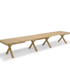 Tavolo Allungabile Monaco - Design Elegante Con Gambe Ad X, Sistema Di Allunga Brevettato