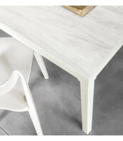 Tavolo Allungabile Perigeo 85, Con Allunghe Laterali In Mdf Laccato.
