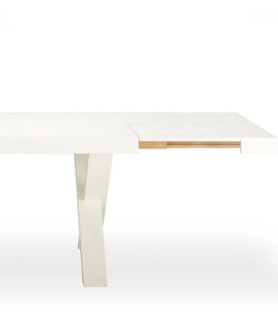 Tavolo Allungabile Tokio 160 Frassino Bianco: Design Innovativo Con Sistema Di Allunga Brevettato