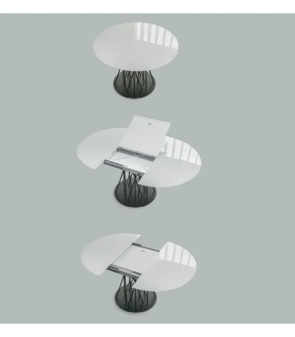 Tavolo Bamboo Con Basamento In Metallo