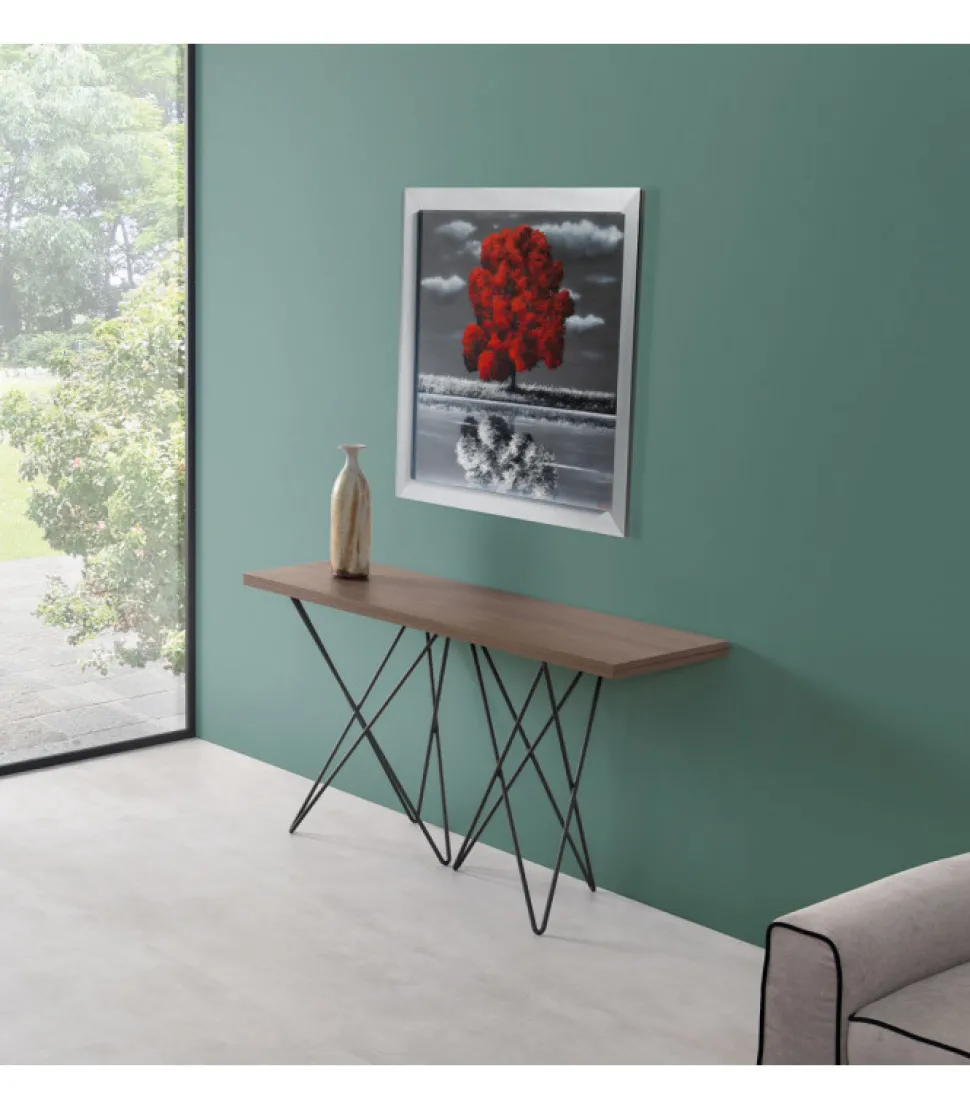 Tavolo Consolle Trasformabile Con Apertura A Libro