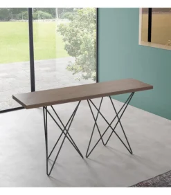 Tavolo Consolle Trasformabile Con Apertura A Libro