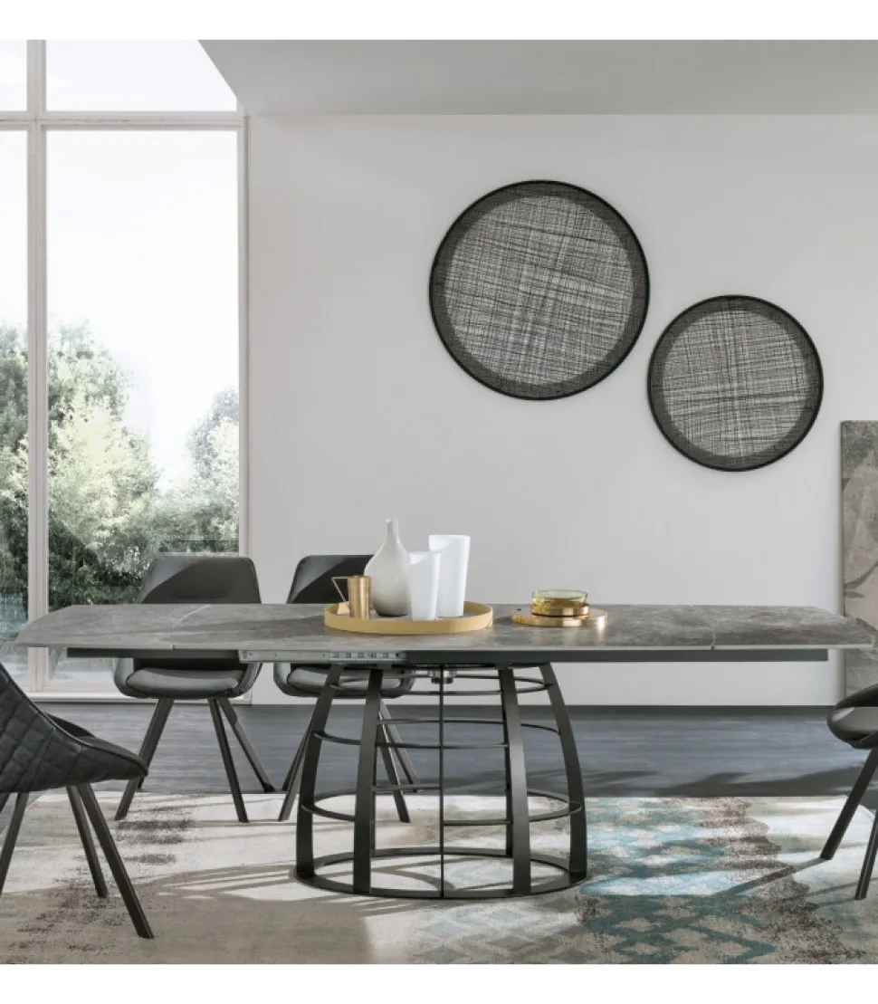 Tavolo Cosmos 160 Allungabile, Made In Italy.