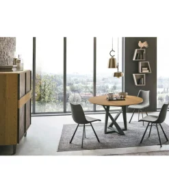 Tavolo Cronos Wood Rotondo In Legno.