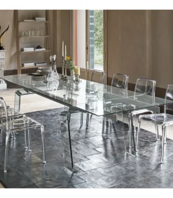 Tavolo Crystal Plus In Vetro.