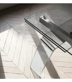 Tavolo Crystal Plus In Vetro.