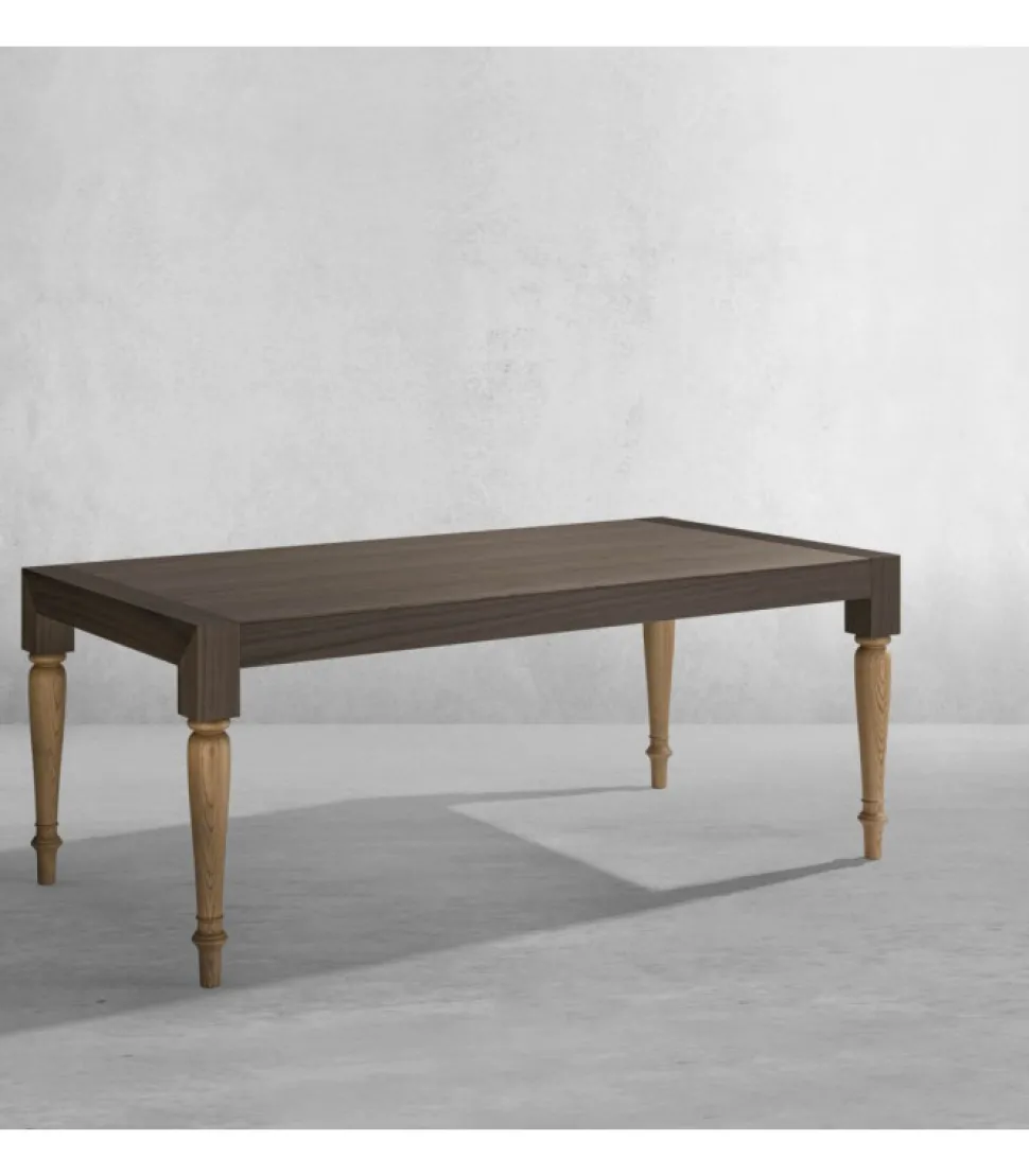 Tavolo Fisso O Allungabile, Con Due Prolunghe Da 50 Cm Ciascuna. 100% Made In Italy.