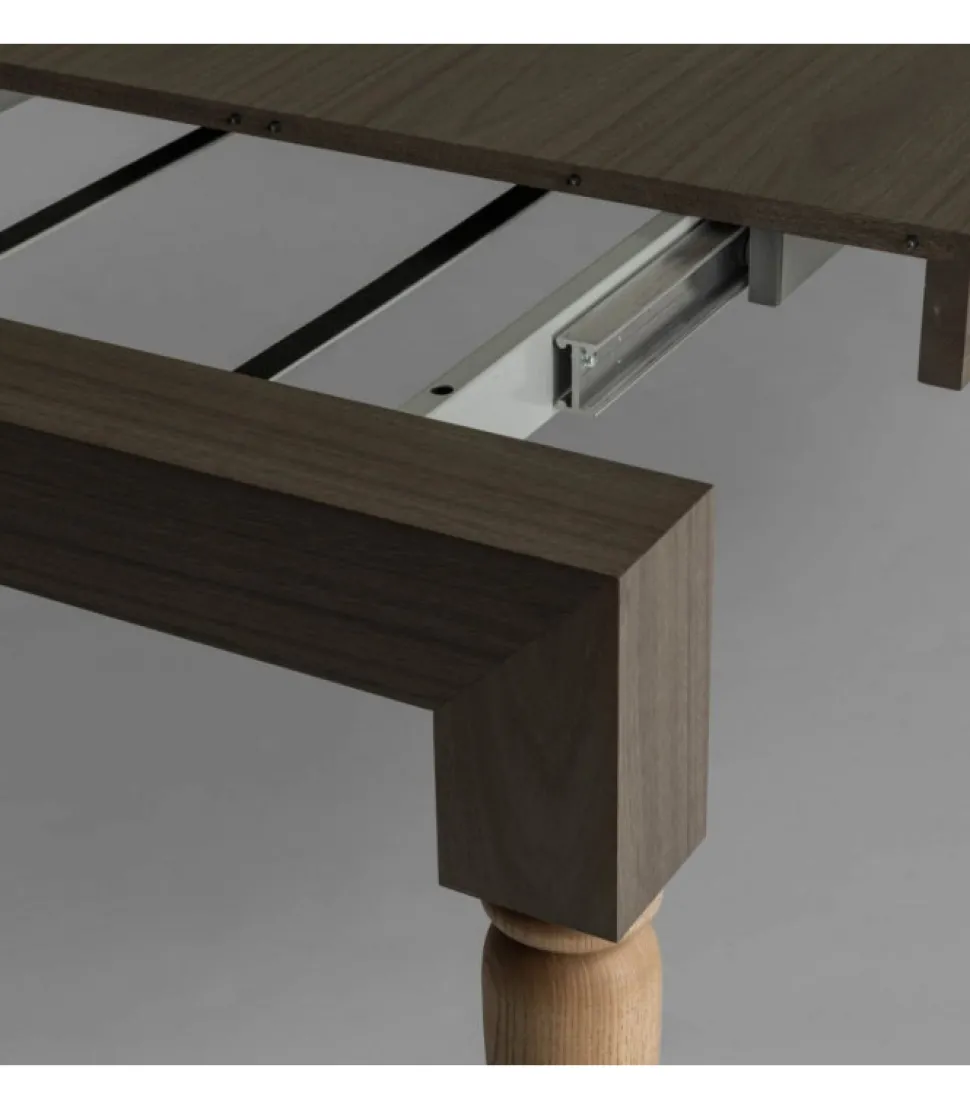 Tavolo Fisso O Allungabile, Con Due Prolunghe Da 50 Cm Ciascuna. 100% Made In Italy.