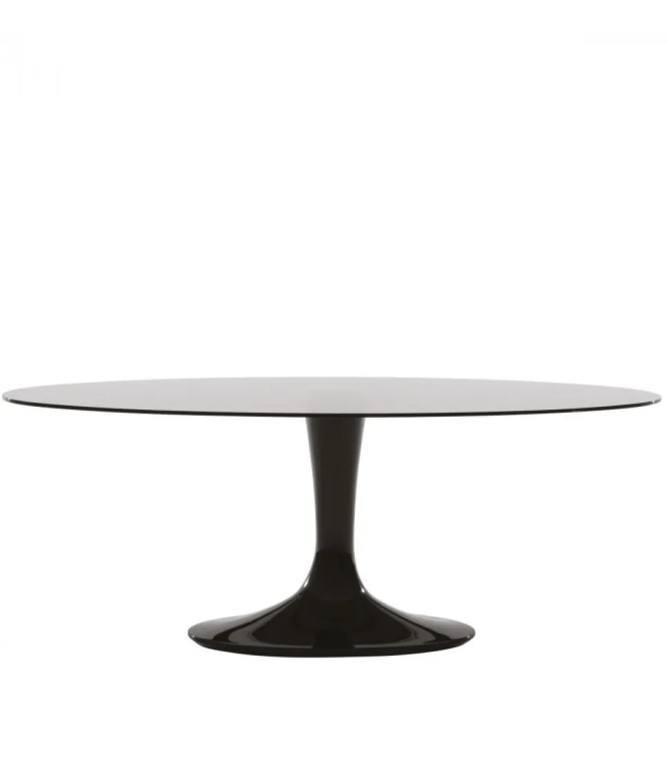 Tavolo Imperial Con Piano Ellittico.