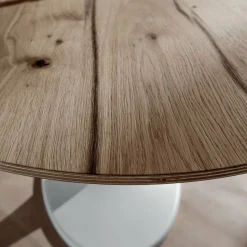 Tavolo In Stile Toulip Con Basamento In Minerlmarmo E Piano Ovalelaminato, Impiallacciato O Vetro L.209X116 H.76 (200X116 In Vetro)