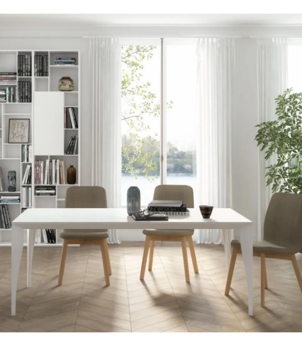 Tavolo Marilyn Con Struttura In Acciaio.