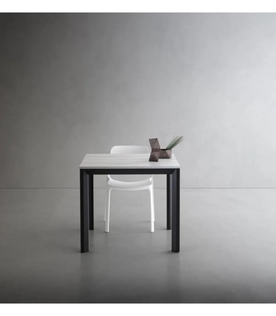 Tavolo Quadrato Superallungabile, Da 90X90 A 232 X 90 Cm - Art.Tv146S