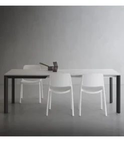 Tavolo Quadrato Superallungabile, Da 90X90 A 232 X 90 Cm - Art.Tv146S